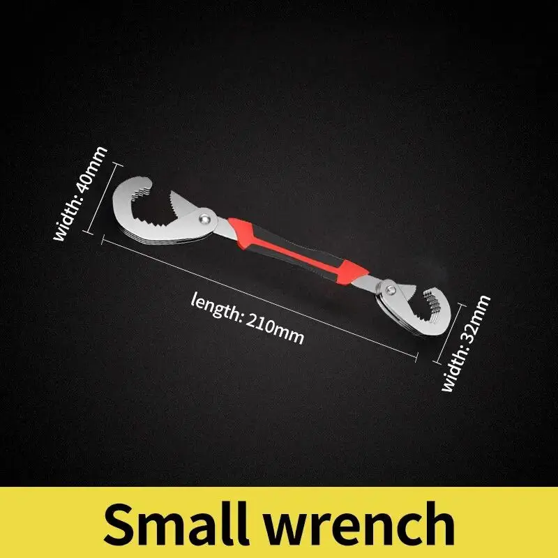 Adjustable Open End Double Wrench Multifunctional Universal Pipeline High Carbon Steel Wrench Set Manual Hardware Grip Tool