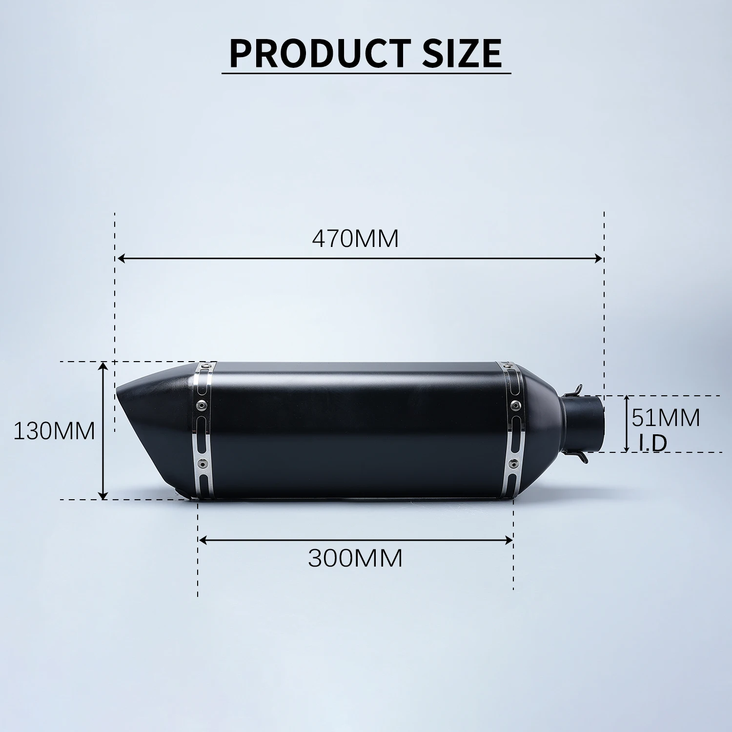 

Hexagon moto exhaust Pipr tail section modification suitable models Universal Connecting Slip-on Muffler Escape Tailpipe spring