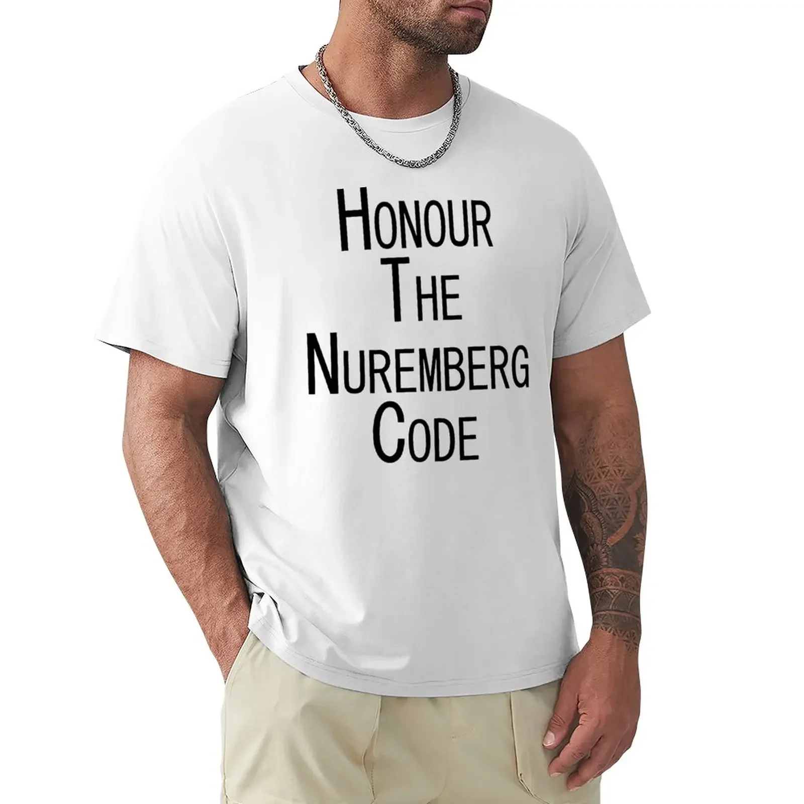 Honour The Nuremberg Code (Black) T-Shirt animal prinfor boys summer tops men clothings