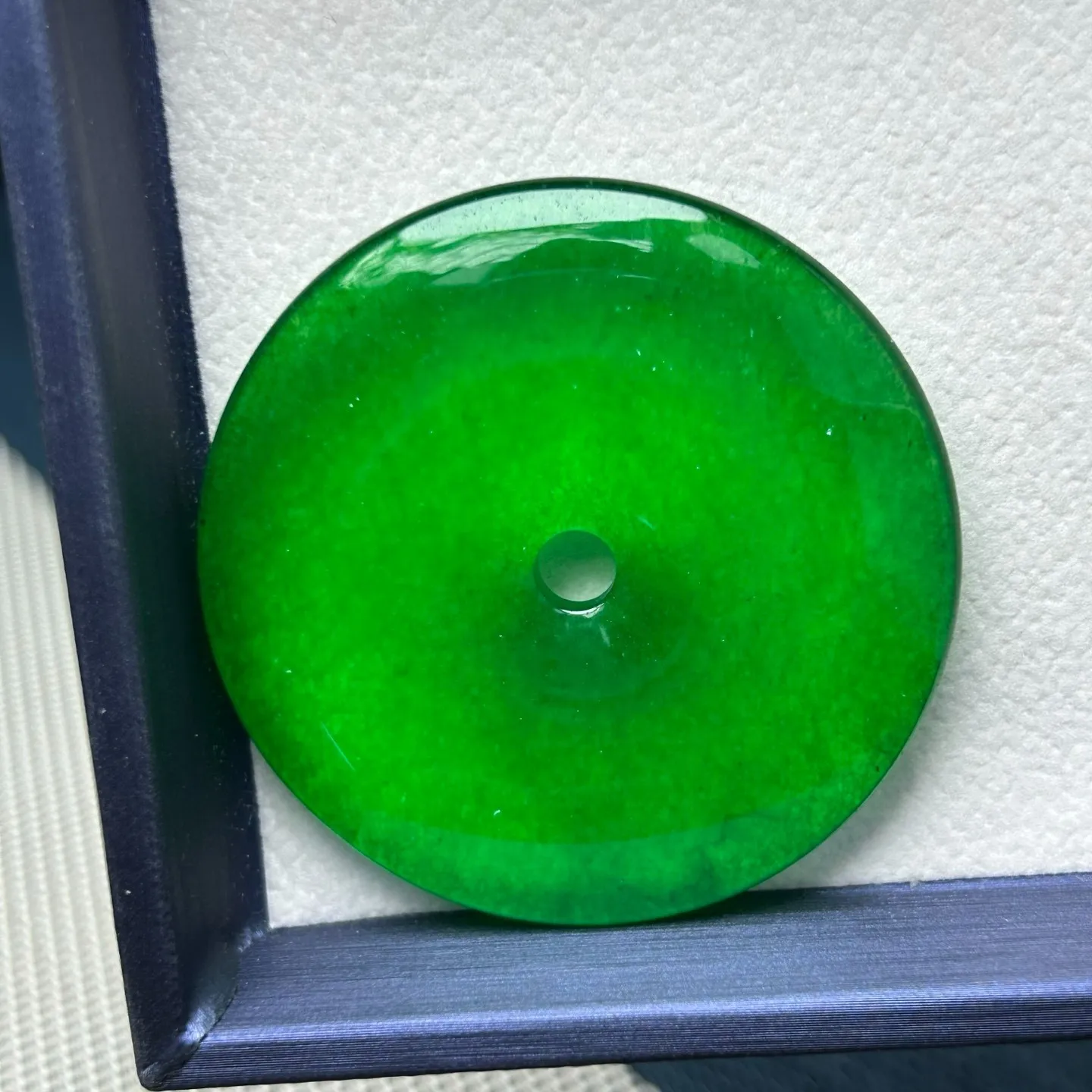 Nature ice green jade Jadeite Bread safety Buckle Pendant&Necklaces