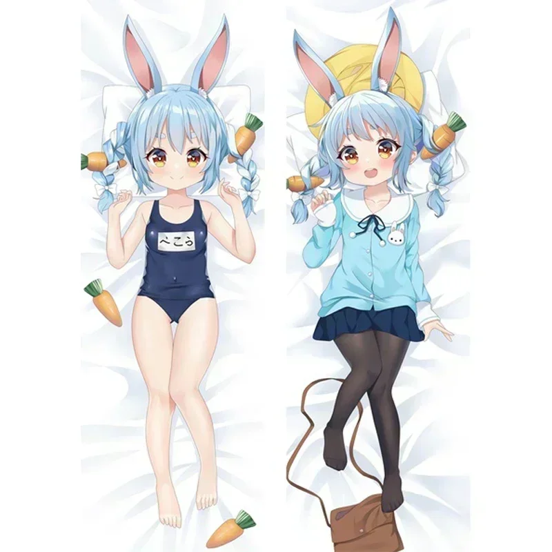 

60x180cm Usada Pekora ( VTuber ) Cosplay Dakimakura Pillow Case Body Hugging Cushion Cover Bedding Decorate
