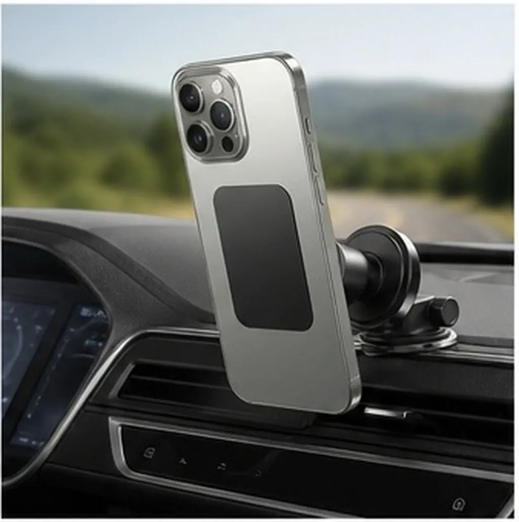 12Pcs Universal Phone Metal Plate Round Rectangle Self-Adhesive Mount Plate for Car Holder Smooth Edge Safe Strong Hold All