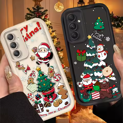 Cartoon Christmas Tree Case For Samsung Galaxy A54 A05S A05 A34 A24 A14 A53 A33 A23 A13 A52 A52S A32 A22 A12 A71 A51 A31 Cover