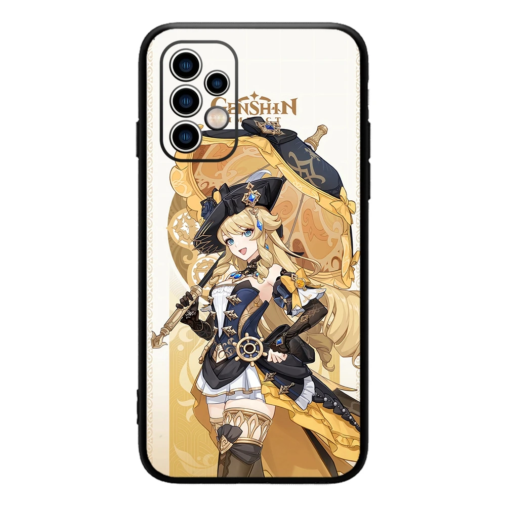 Genshin Impact Navia 5 Stars Ousia-aligné Geo Phone Case, SAMSUNG Galaxy A54 53 52 51 F52 A71 Note20 Ultra S23 M30 M21