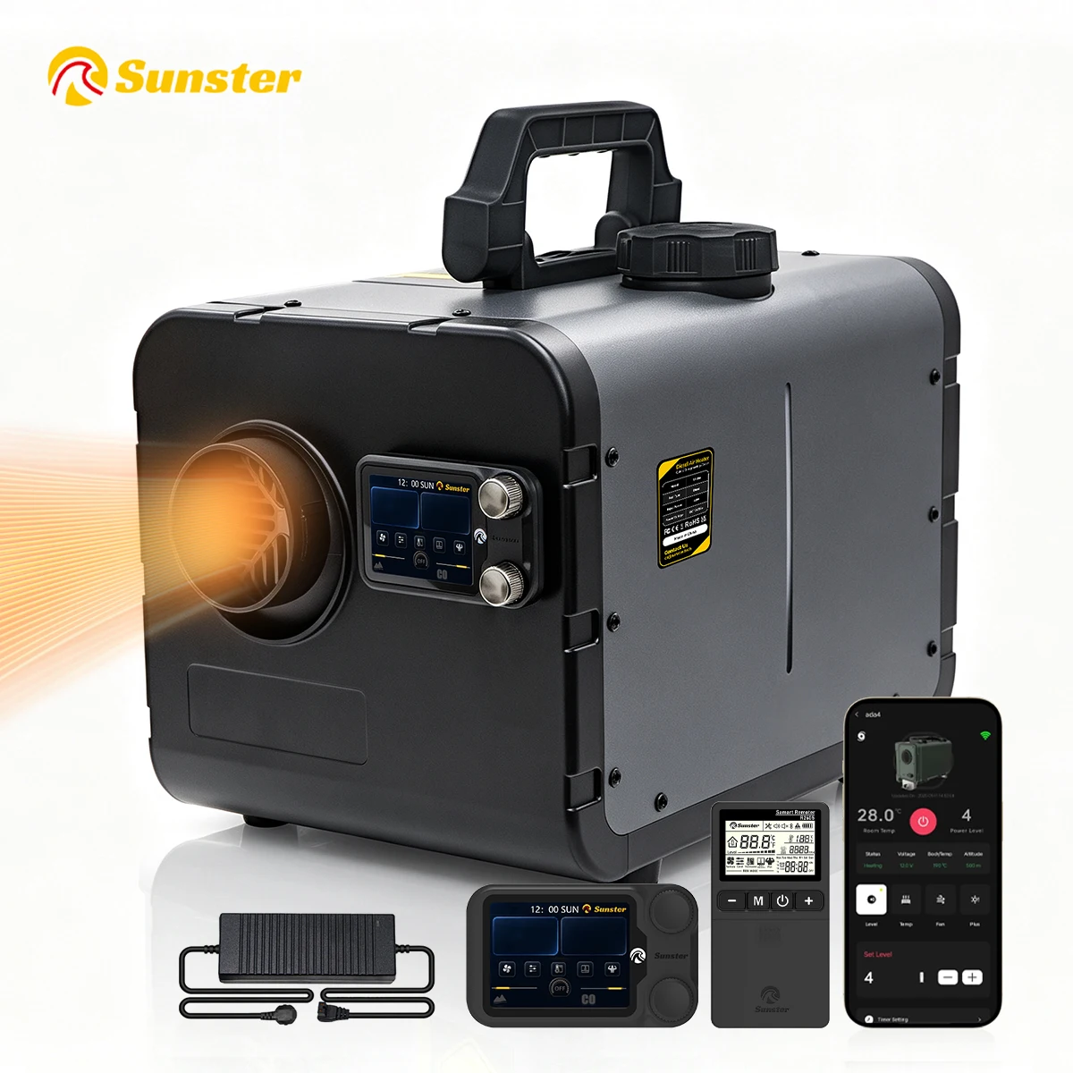 8KW All-in-One Diesel Parking Heater with Dual Brushless Motors, WiFi and Bluetooth Remote, Suitable for Multiple Scenarios