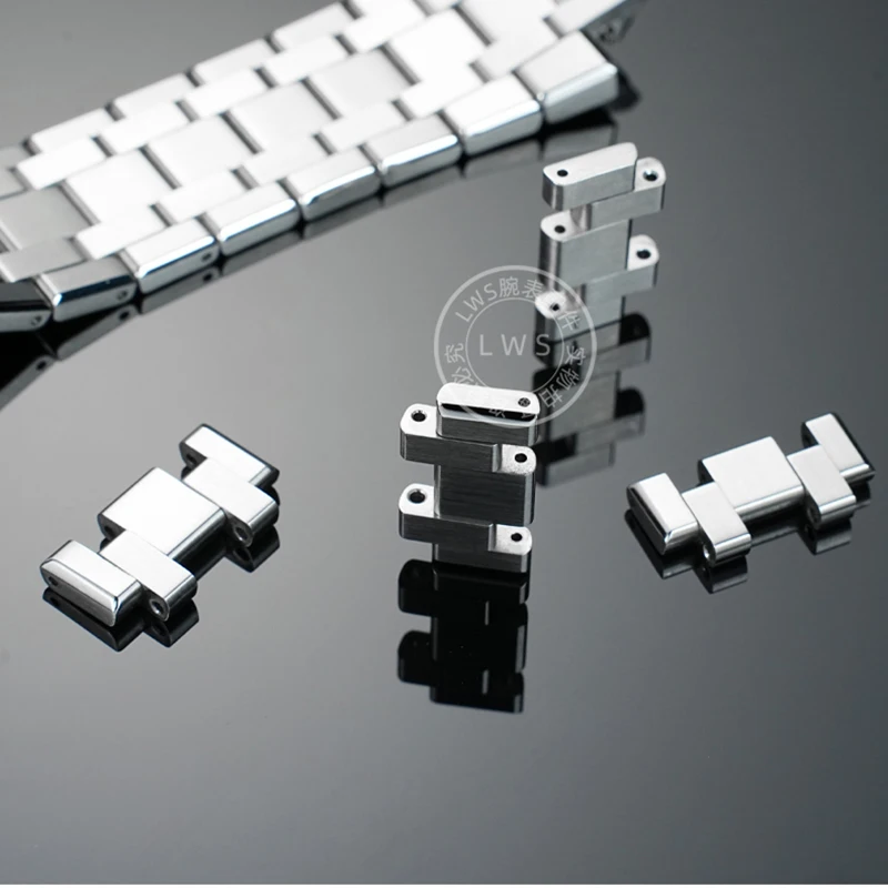 สายนาฬิกาสแตนเลสแบบยาวสำหรับนาฬิกา MAURICE LACROIX AIKON AI6008 AI6038 ของแท้ สายแบบต่อพ่วง อะไหล่เสริม