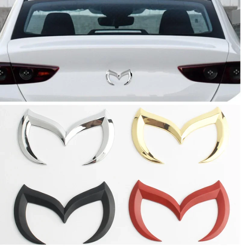 3D Metal Bat Emblem Badge Sticker Decals For Mazda 2 3 6 8 Atenza CX-30 CX-50 CX-60 MX-5 CX-3  CX-5 CX-7 Car Styling Accessories