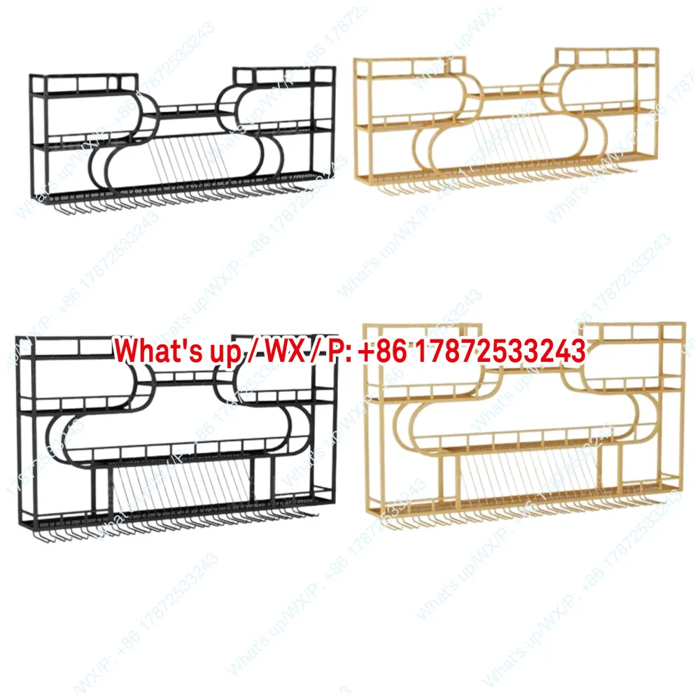 Bar wall Bar wall Wine glass rack hanging upside down Wine cabinet shelf Wine rack Wall hanger Display rack