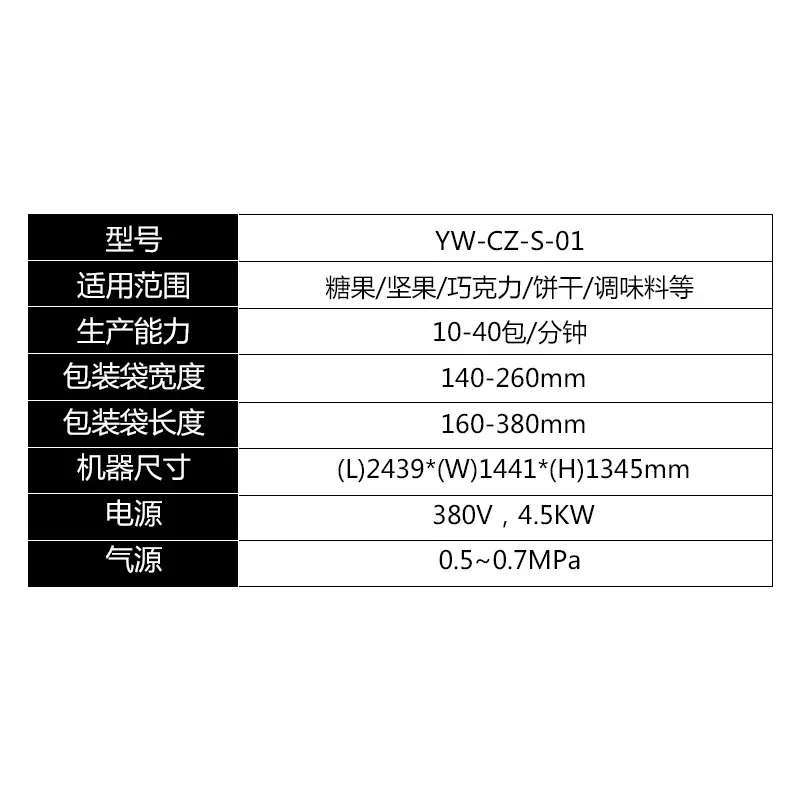 

Упаковочная машина для хрустящих фиников в самонесущих пакетах
