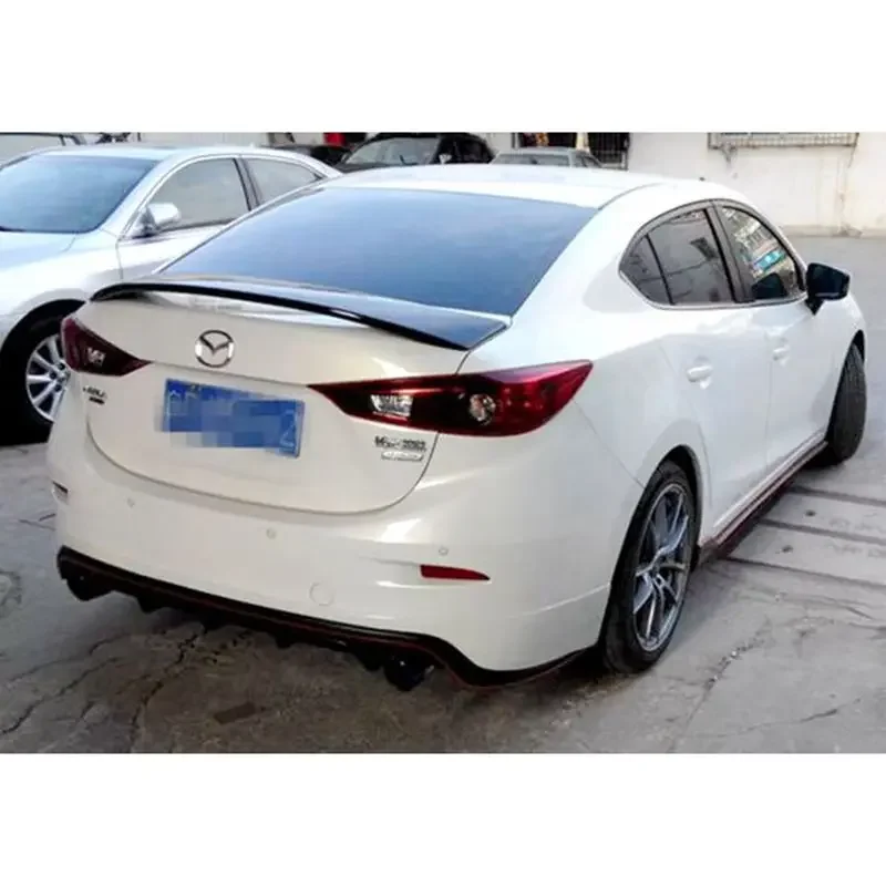 ABS Plastic Primer Color Rear Tail Box Wing Spoiler Auto Parts for Mazda 3 Axela Sedan 4 Doors 2014 2015 2016 2017