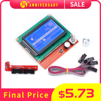 LCD 12864 Ramps Parts RAMPS 1.4 Controller Control Panel LCD 12864 Display Monitor Motherboard Blue Screen Module For Anet A6