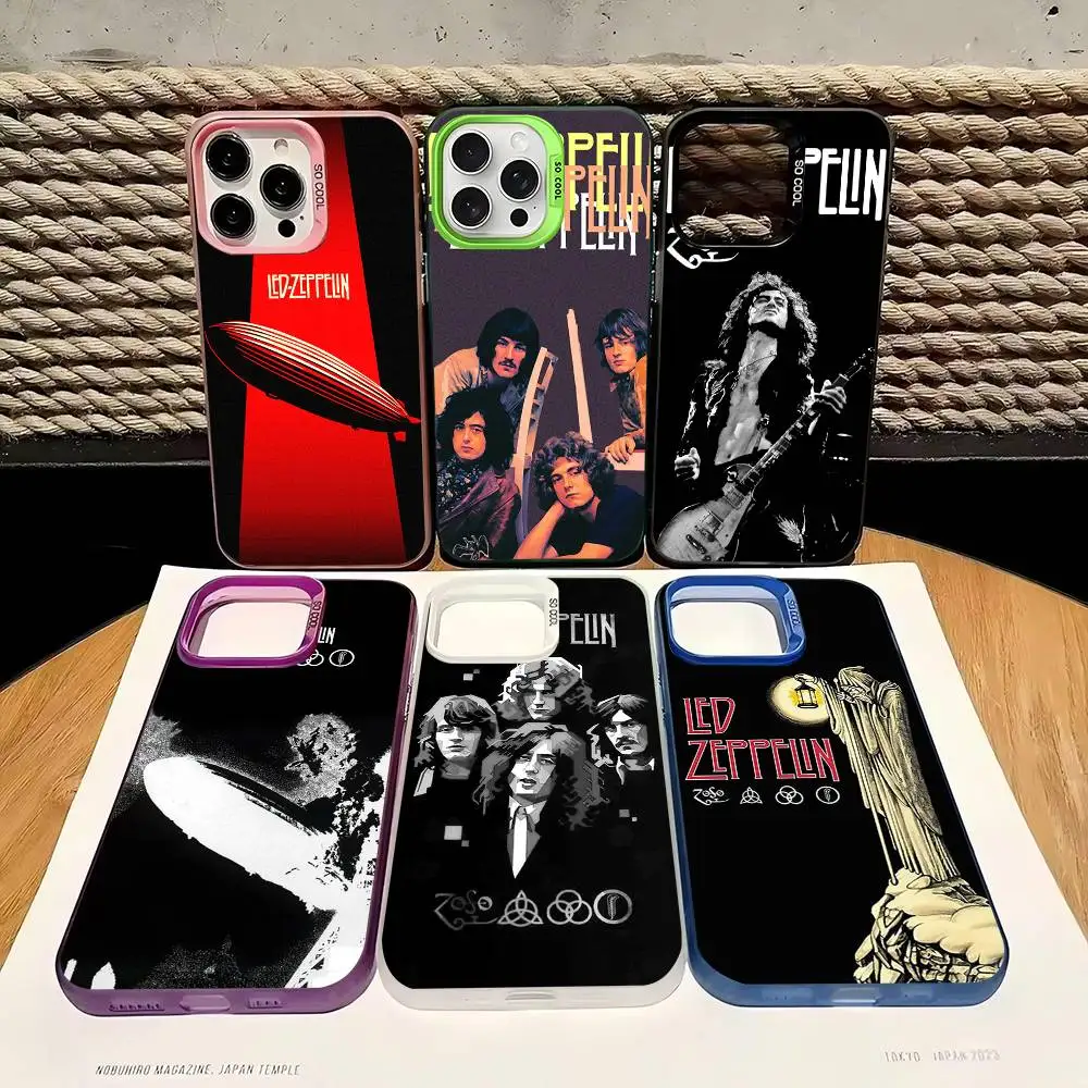Rock Band L-Led Z-Zeppelin Phone Cover For IPhone 16 15 14 13 12 11 17 Pro Max Plus Color Silver Shell