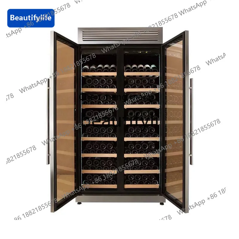 Z189 a56 Constant Temperature Wine Cabinet Double Door Tempered Glass Wine Cabinet for Restaurant Display Refrigerated Wine Cabi