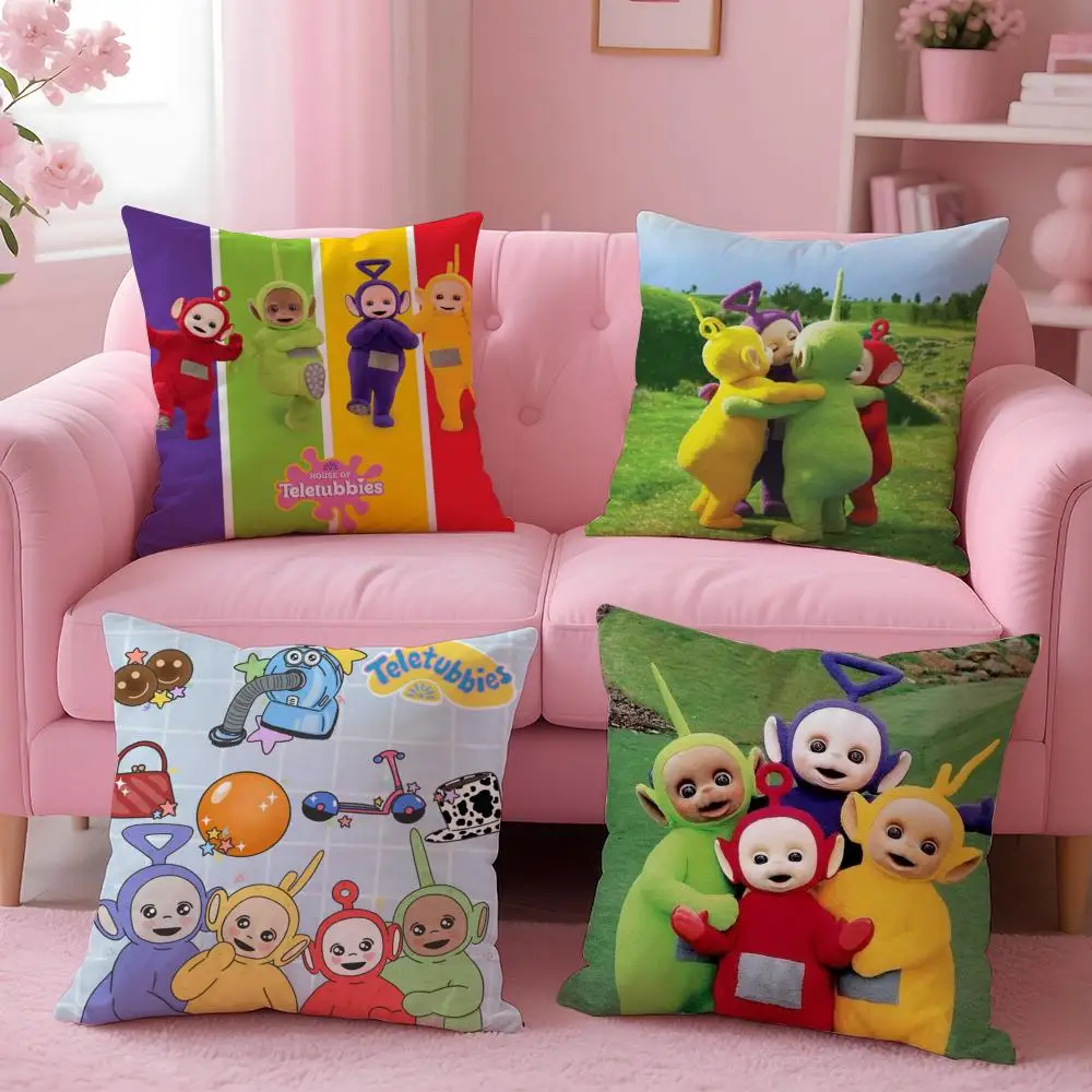 Cute T-TeletubbiesS Cushion Cover Comfortable Reversible Pillow Cover Ideal for Car Sofa Bedroom & Beyond