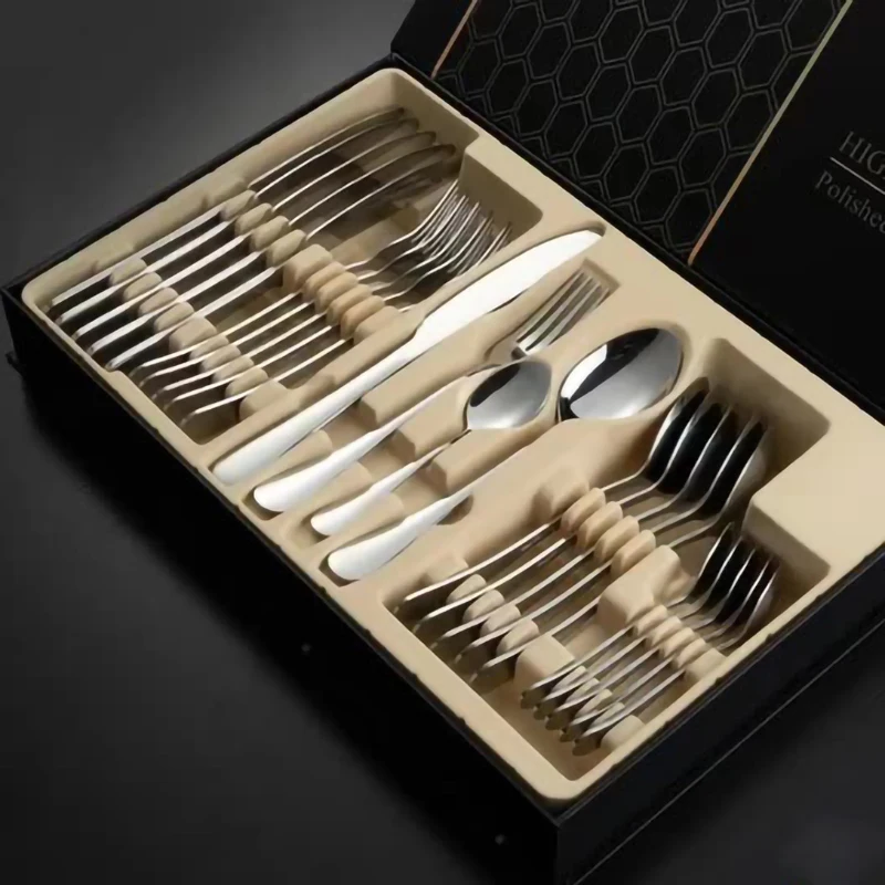 

Stainless Steel Tableware Gift Set, Knife, Fork and Spoon, 1 Molding Polishing, Home, Restaurant, Kitchen Set