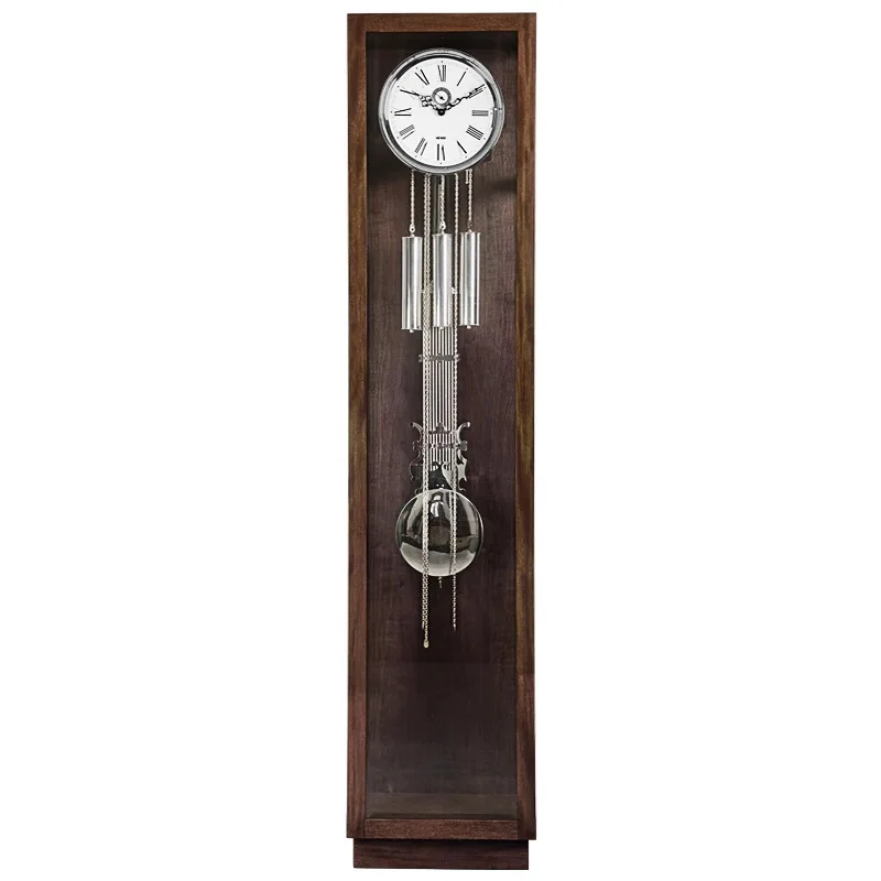 European floor-to-ceiling modern living room mechanical large seat clock, simple German retro grandfather clock