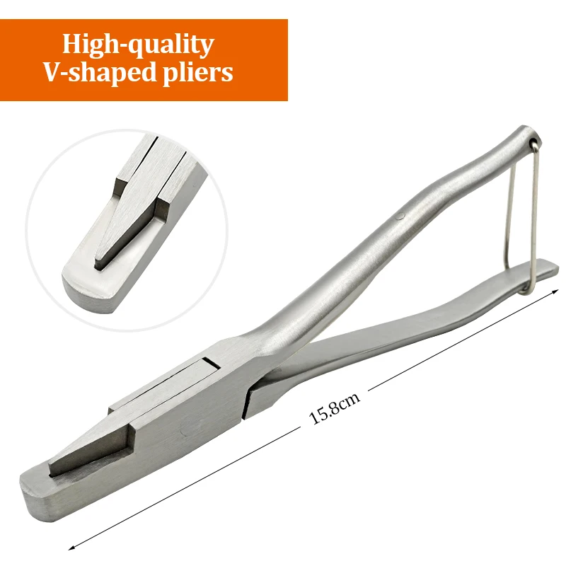 Stainless Steel Pig Ear Notcher Plier Livestock Farm Animal V Shape U shape Clamp Ear Mark for Pig Farm Equipment Kit Tool