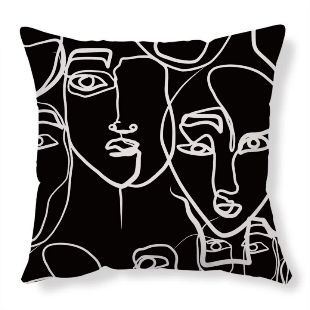 Decorative Cushion Cover Polyester Fiber Soft Throw Pillow Case for Sofa Living Room Home Decor Birthday Gift