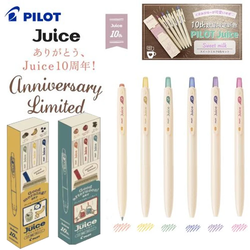 

New PILOT 10th Anniversary Limited Colored Gel Pens Retractable 0.5mm No-Fade Smooth Flow Ink Eco‑friendly Japanese Stationery