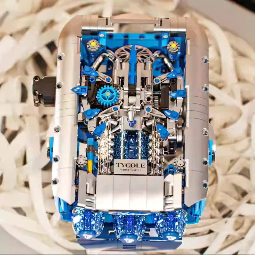 

Мужские механические часы, креативный эксперт, расширенные строительные блоки, кирпичи, персонализированные модели, игрушки, декор комнаты, Рождественский подарок для ребенка