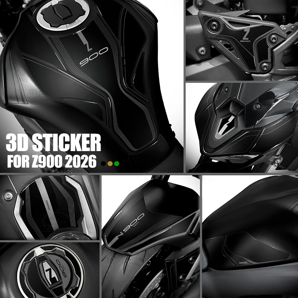 

FOR Z 900 2026 Ebony Motorcycle Accessories Waterproof Protective Sticker 3D Epoxy Resin Protective Sticker