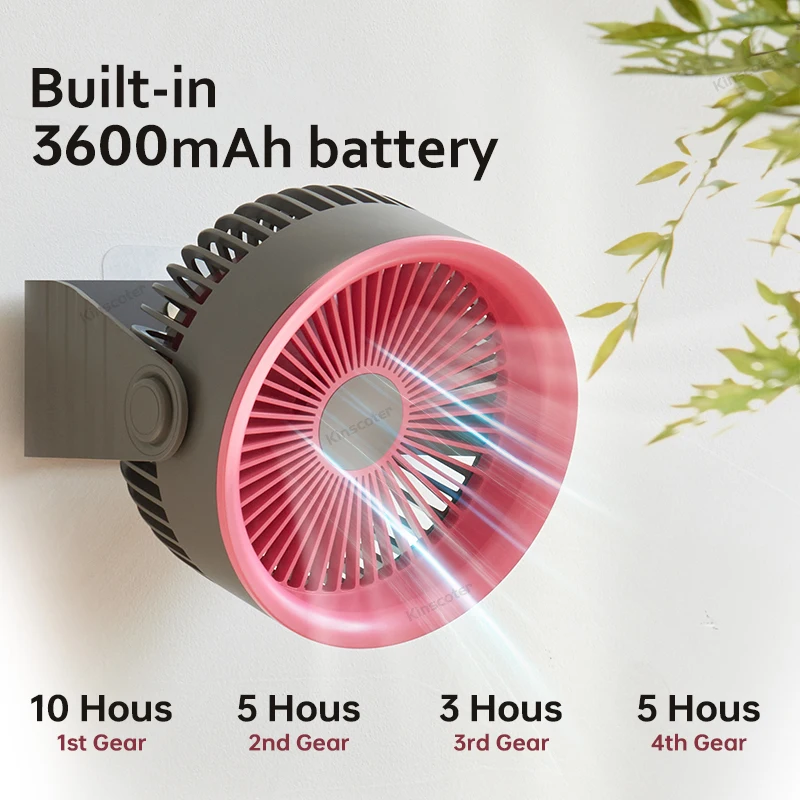 

New Wireless Desktop Fan Air Circulator 3600mah Long Time Use Rechargeable Cordless Ventilation Fan For Bedroom Home Office