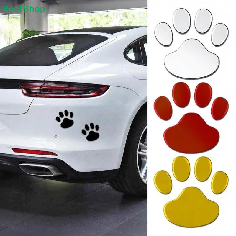 Car Sticker Design Paw 3D Animal Dog Cat Bear Foot Print Auto Accessories For Body Dashboard Track Motorcycle Scooter Decoration