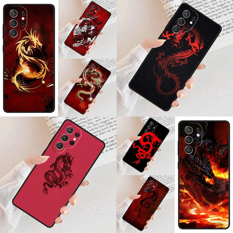 Red Dragon Cool Cell Phone Case for Samsung Galaxy S26 Ultra S25 S24 S23 S22 S21 S20 Note10 Cover