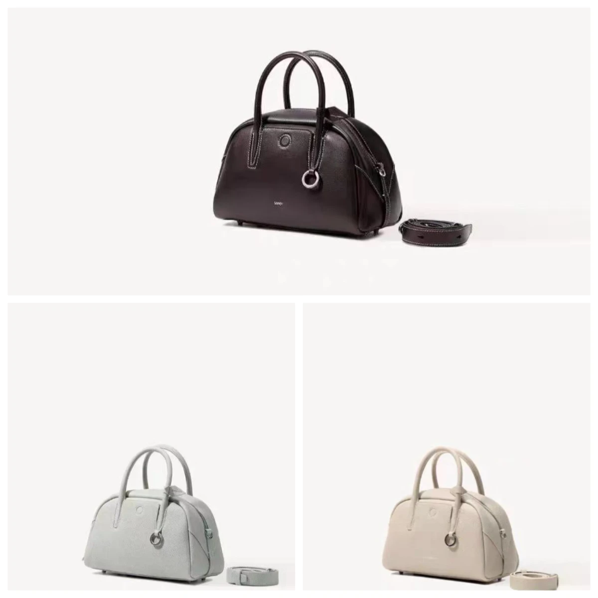 

Винтажная женская сумка Songmont Boston — мини-кошелек для боулинга, маленькая сумочка через плечо