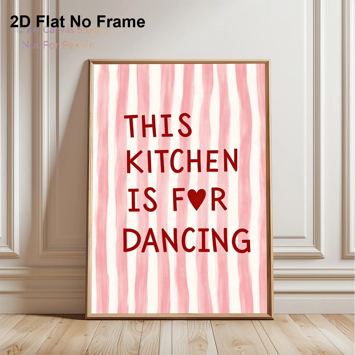 2D Flat, 2D Flat, Frameless Canvas Poster, 