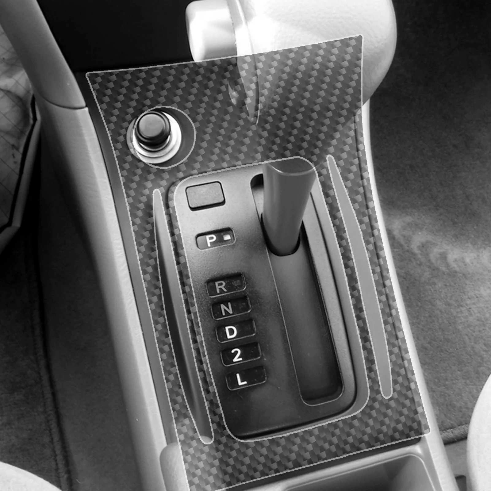 Real Carbon Fiber Car Gear Shift Knob Trim Cover Soft Sticker For Toyota Corolla E120/E130 2003 2004 2005 2006 2007 2008