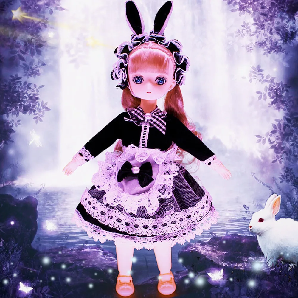 Spielhaus-Spielzeug, sphärisches Gelenk, 32 cm, Bjd, verkleiden sich mit Kleidung, aufklappbar, bunt, niedlich, 32 cm, bewegliches Spielzeug, Mädchen-Geschenke