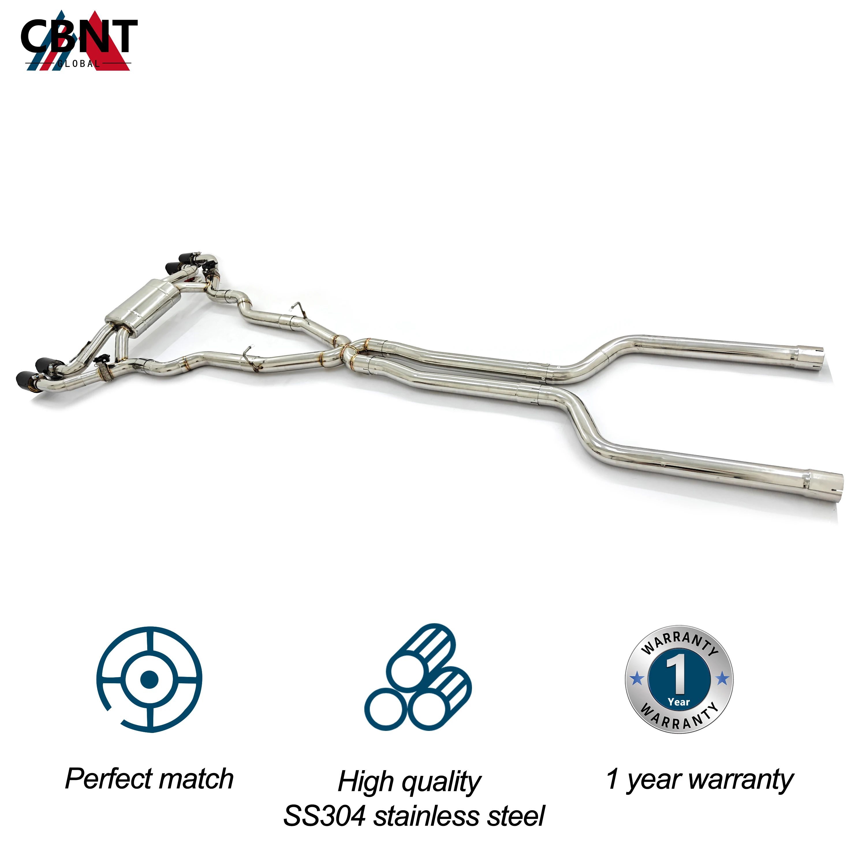 CBNT Valved Exhaust Pipe for BMW M5 F90 4.4T High Quality SS304 Stainless Steel Valvetronic Catback Tuning Exhaust Systems