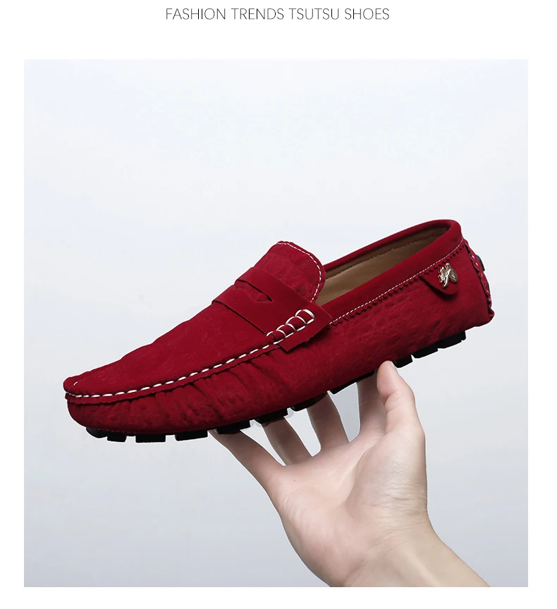2025 Neues Modell Handgefertigte Loafer für Herren, Leichter Luxus Krokodilmuster Trendige Vielseitige Slip-On Freizeitschuhe, Unisex Fahr- und Modeschuhe – Detail 19