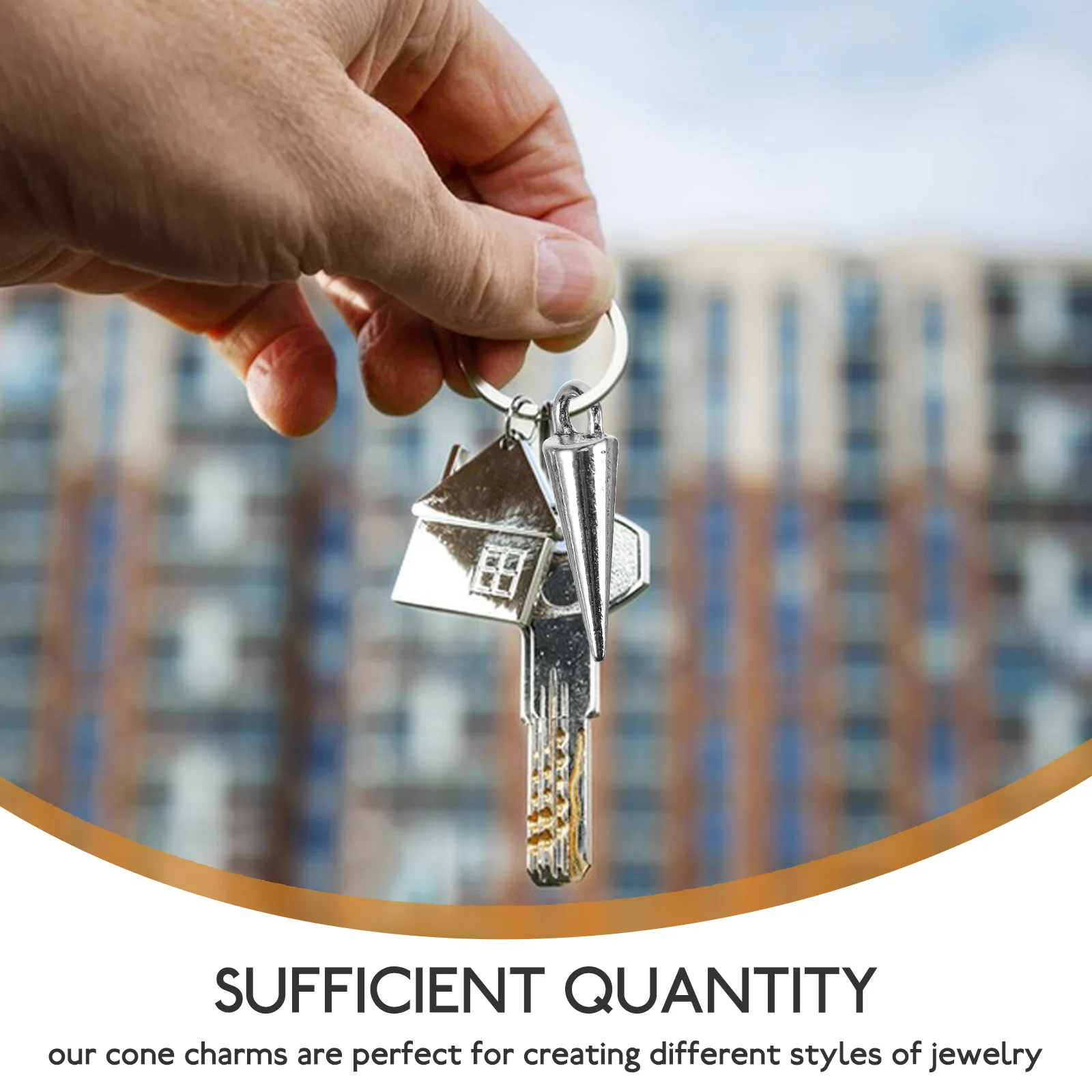 

20Pcs Gothic Cone Charms Zinc Alloy Pendant Accessories for Jewelry Making DIY Craft Supplies for Necklaces Bracelets Earrings