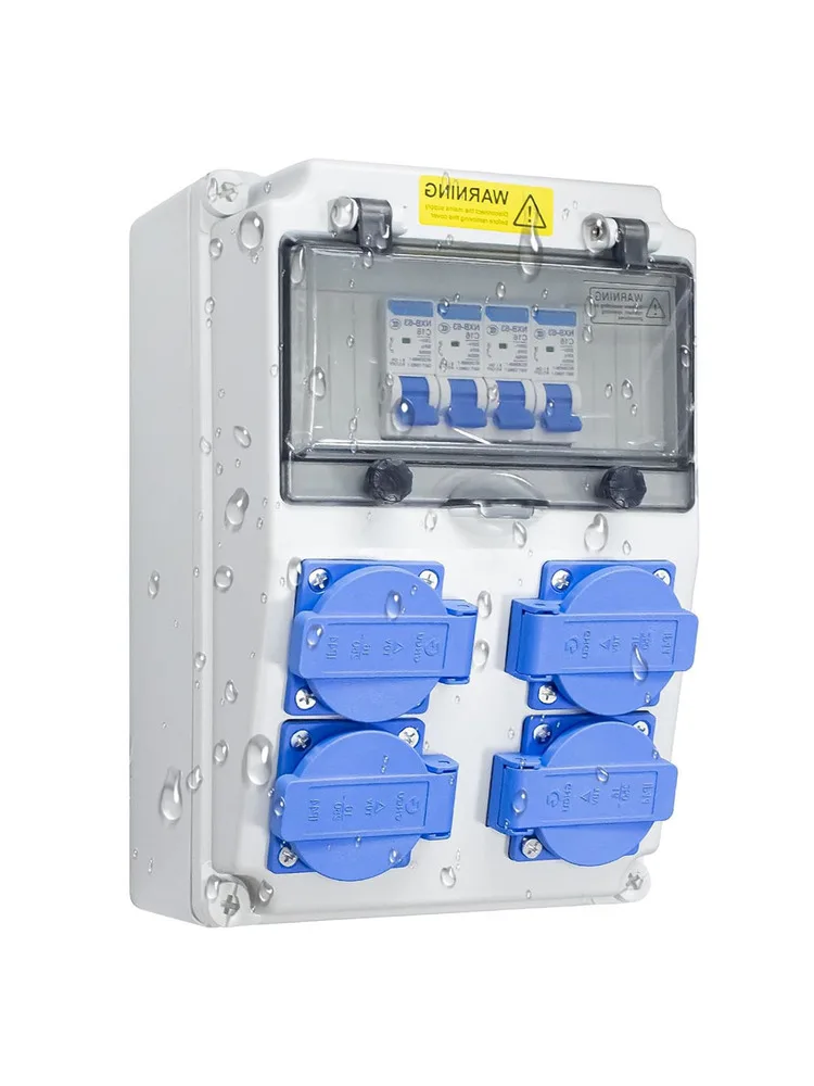 Innovatief ontwerp Robuuste IP65-geclassificeerde wandgemonteerde elektrische verdeeleenheid met vier veilige stopcontacten - afbeelding 2