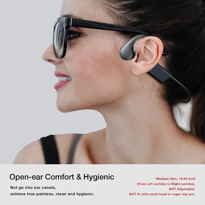 سماعة بلوتوث لاسلكية ذات توصيل عظمي مع ميكروفون IPX8 مقاومة للماء وخاصية إلغاء الضوضاء للموسيقى والسباحة والرياضة #4