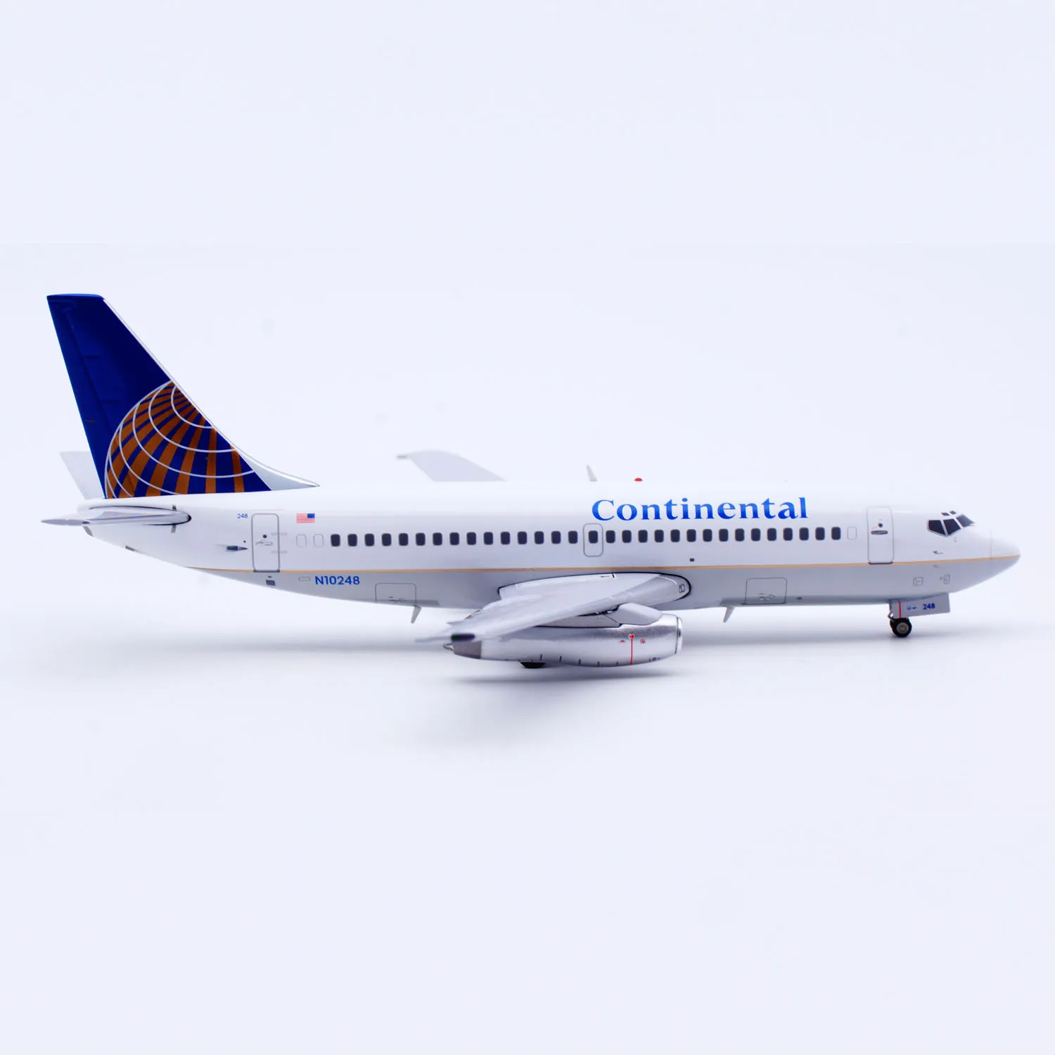 Xx20504 liga avião colecionável presente jc asas 1:200 continental companhias aéreas [polido] boeing 737-200 modelo de aeronave fundida n10248