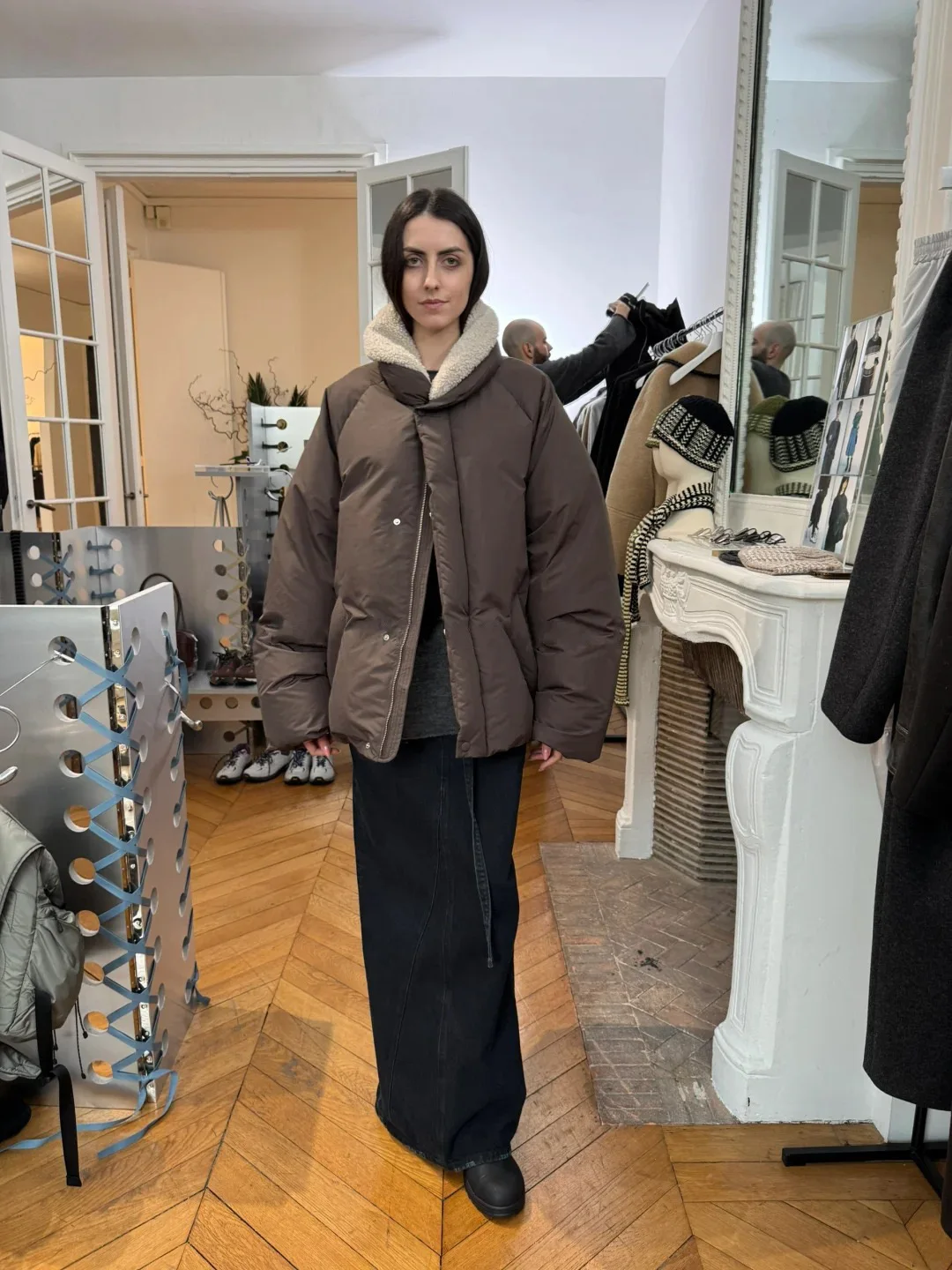 

Lightweight Casual Loose down Jaet PREON Work Winter New Sle Fur Collar Design Commute Sle White Du down Filling Warmth