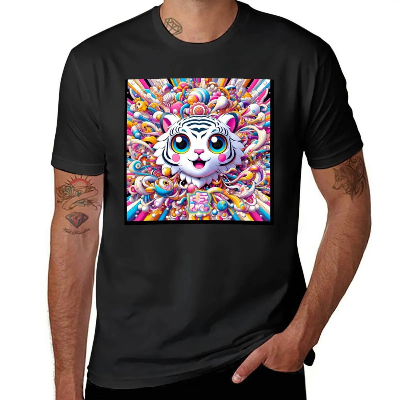 Maximal Anime Tiger Pop Art T-Shirt customs design your own Blouse t shirts for men graphic