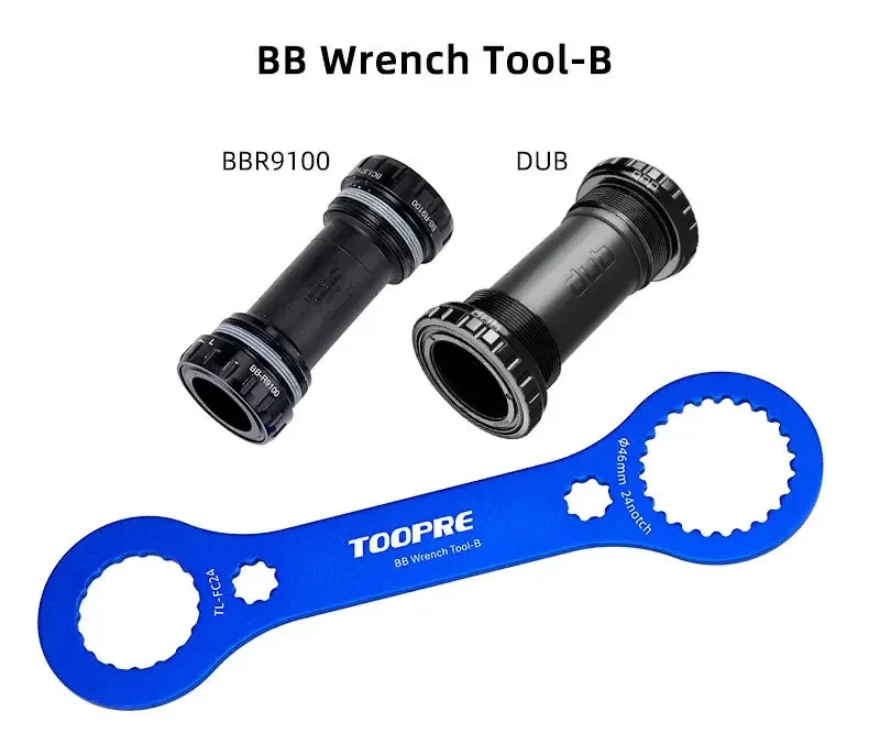 Multifunktionaler Aluminium-Tretlager-Schlüssel für Fahrräder, DUB Hollowtech BB-Schlüssel, Werkzeug zum Ein- und Ausbauen sowie zur Reparatur von Kurbelgarnituren. – Detail 12