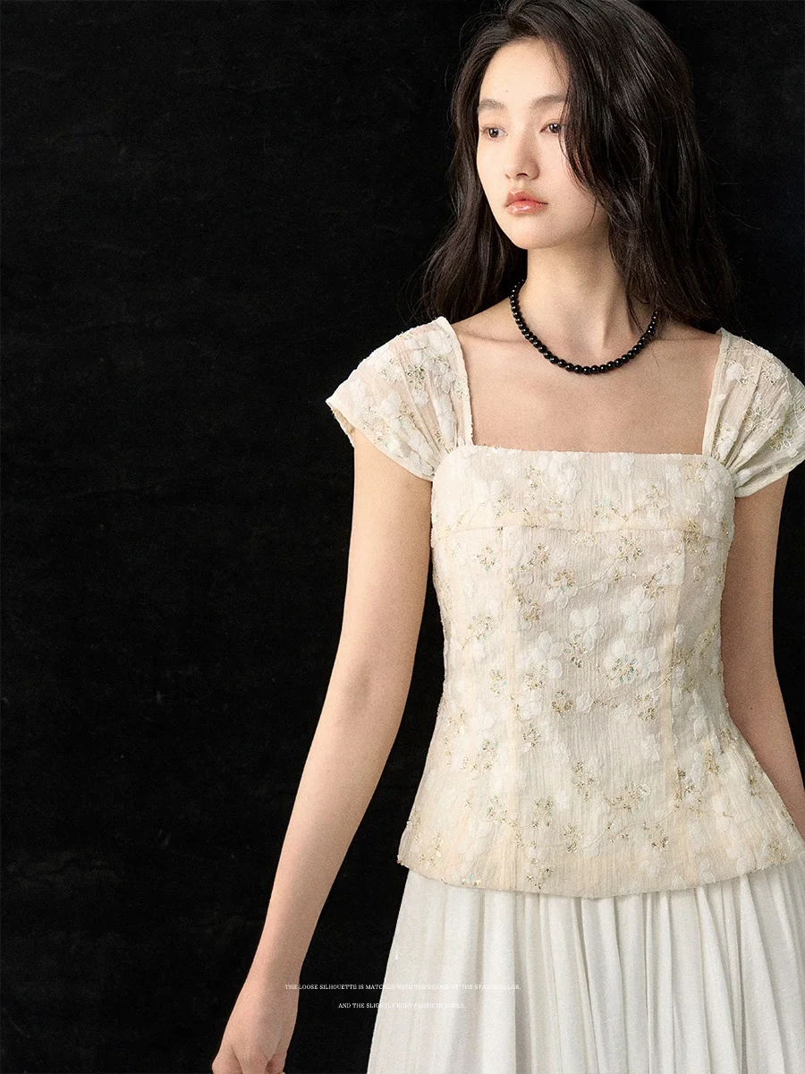 

Летний укороченный топ Lalaglow Blooming Svel с вышивкой, яркий, с завязками и бантом, утягивающий, цветной