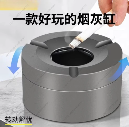Stainless Steel Ashtray with Lid Creative High-end Niche Husband Men's Gift