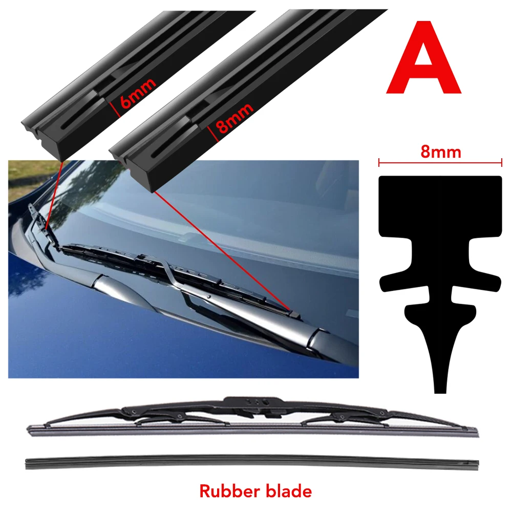 Windscreen wipers Insert Rubber strip Refill Car Accessories For Citroen C4 C3 C5 C1 C2 Berlingo Celysee Cactus Picasso