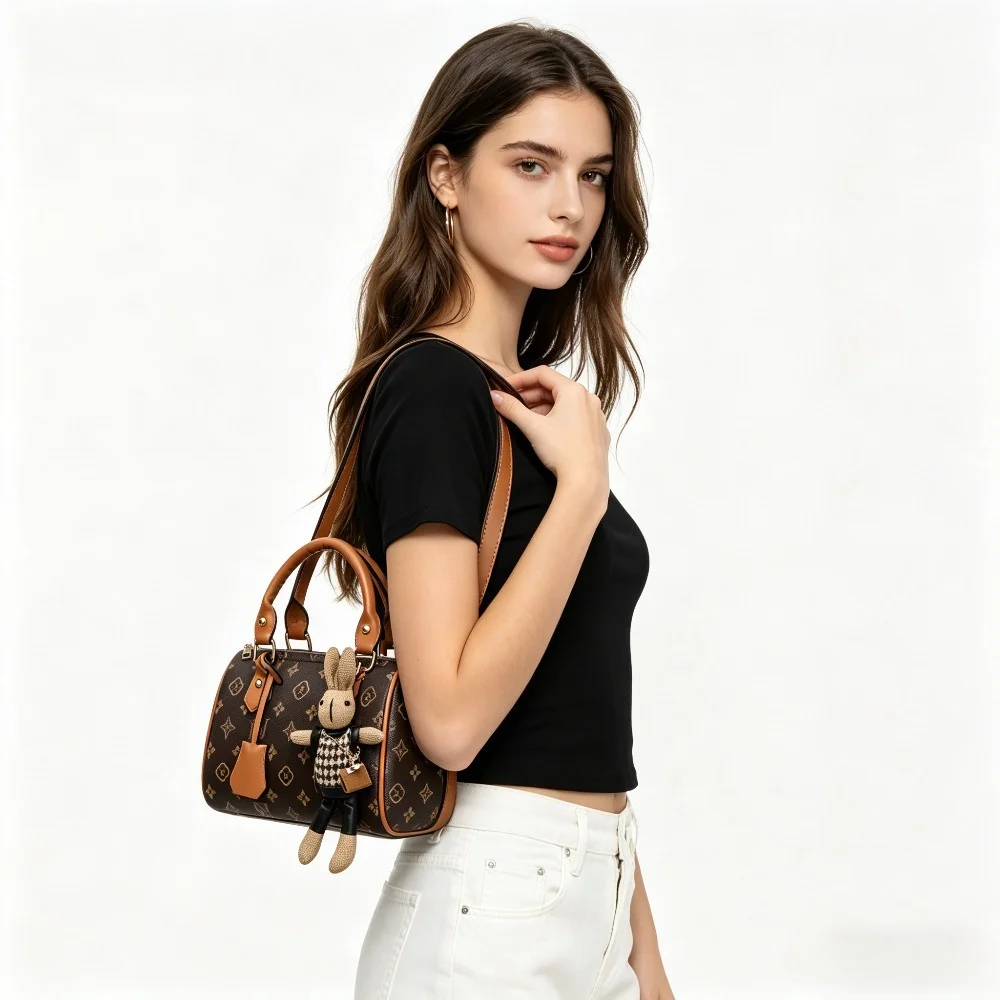 

2026 New Women Shoulder Bag Small Bag Casual Vintage Crossbody Bag Pillow Boston Bag Handbag Tote Purse