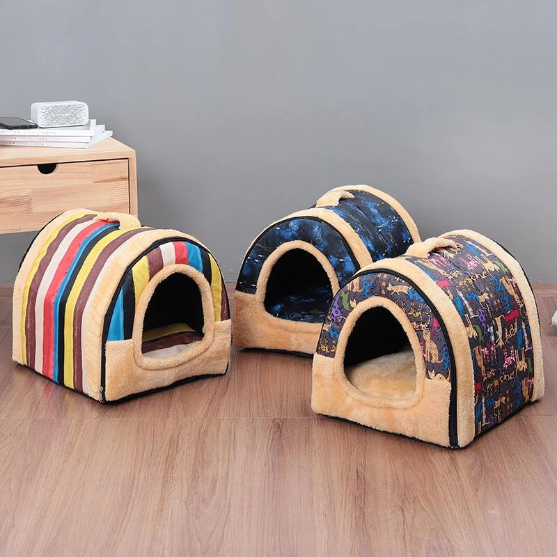 

Dog kennel four seasons closed house pet villa can be disassembled and washed to keep warm in autumn and winter Teddy dog house