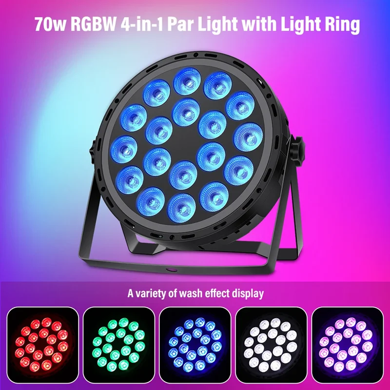 LED Wash light 18x10W Full Color LED Flat Par light Strip effect DJ Disco Bar Club Party Wedding DMX512 Stage Light Event Show