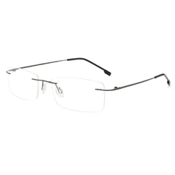 Titanium Myopia glasses for men women rimless frame prescription glasses near-sighted myopia eyeglasses Anti-blue Light Eyewear