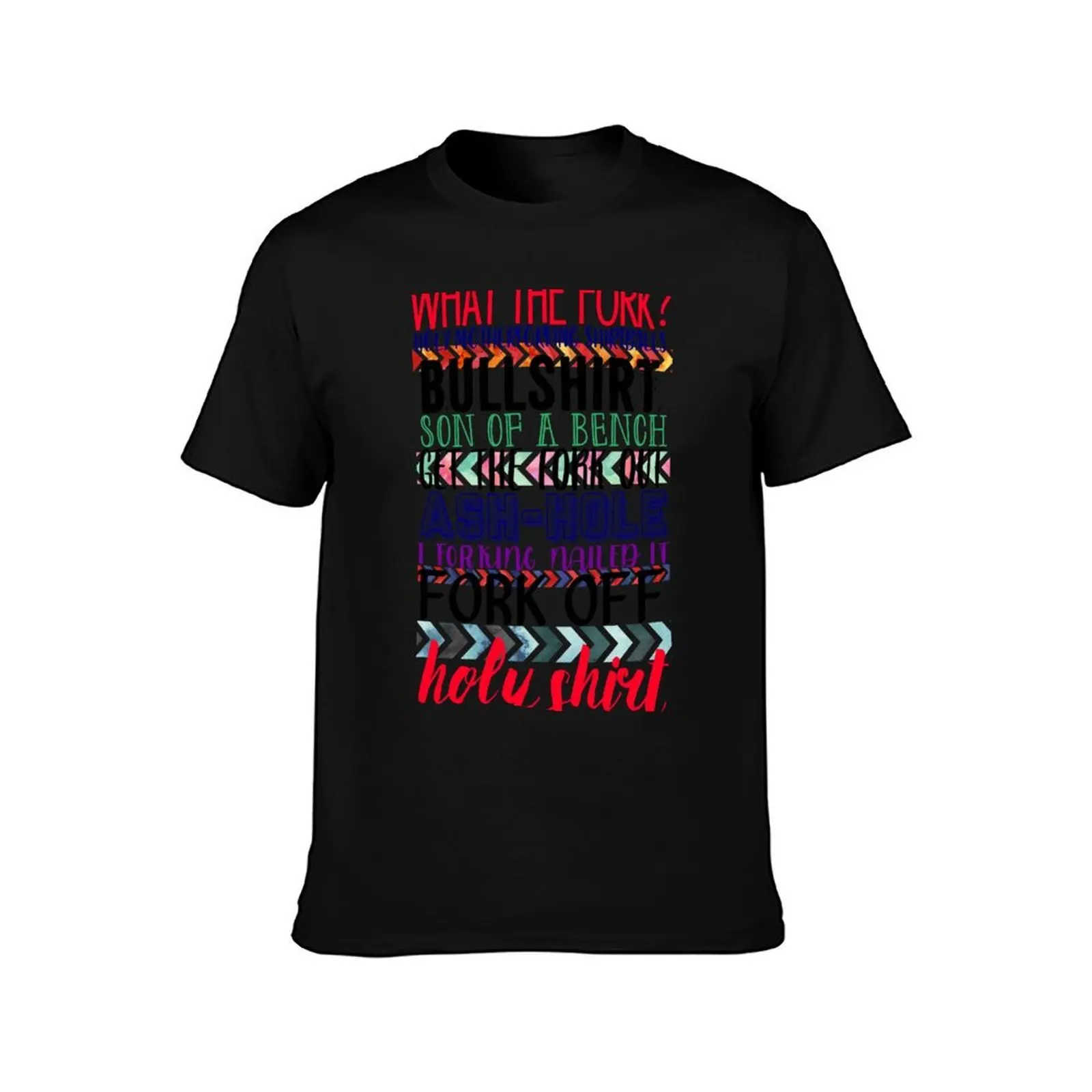 The Good Place Curse Words T-Shirt, Summer Casual Cotton Tee, Oversized Streetwear Tops, Vintage Graphic Print, Unisex Men Women