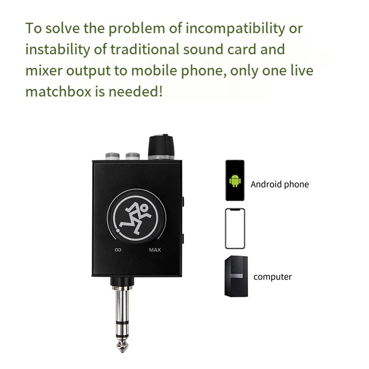 【Conta de preço】Para Runningman MatchBox Live Match Box Placa de som Conversor de áudio Parceiro perfeito para misturadores da série PROFX